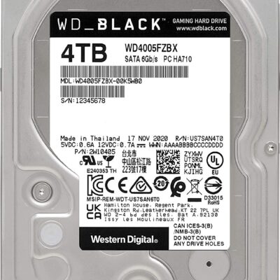 Western Digital Black 4TB Performance Desktop Hard Disk Drive – 7200 RPM