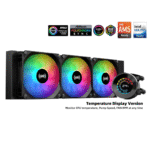 SAMA T360 Black liquid Cooler 360mm ARGB AIO Radiator LCD Temperature Display Screen CPU