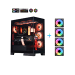 Sama Neview 2351 Black Dual USB3.0 and Type C Tempered Glass ATX Mid Tower