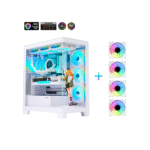 Sama Neview 2351 White Dual USB3.0 and Type C Tempered Glass ATX Mid Tower