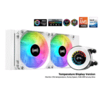 SAMA T240 White liquid Cooler 360mm ARGB AIO Radiator LCD Temperature Display Screen CPU Cooler with