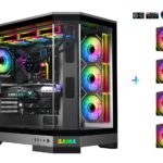 Sama 3021-Black Dual USB3.0 and Type C Tempered Glass ATX Full Tower