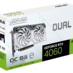 ASUS Dual GeForce RTX 4060 OC White Edition 8GB GDDR6 (PCIe 4.0, 8GB GDDR6, DLSS 3