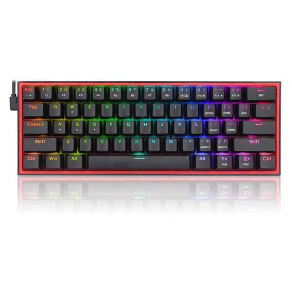 FIZZ K617 60% Rainbow Mechanical Gaming Keyboard, Red Switch