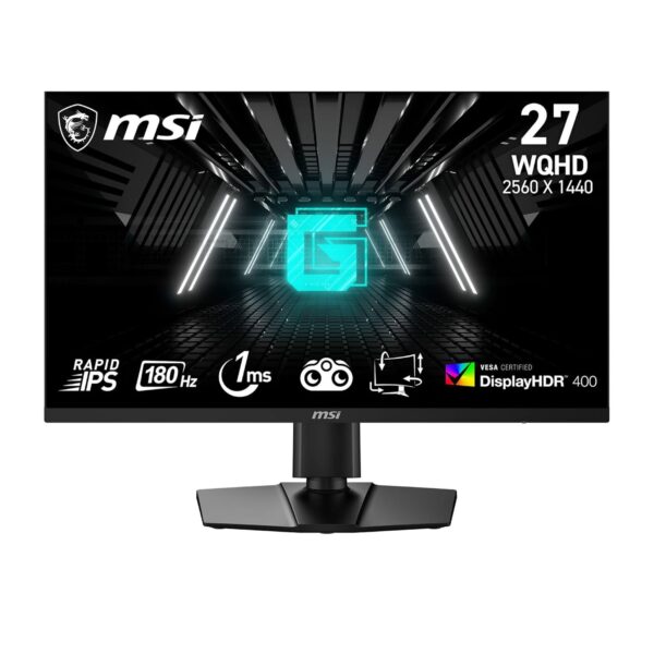MSI G274QPF E2 27 Inch 2K WQHD Gaming Monitor - 2560 x 1440 Rapid IPS Panel, 180 Hz / 1ms, 119% sRGB Colour Gamut, Display HDR 400, Adjustable Stand - DP 1.4a, HDMI 2.0b, USB Type-C