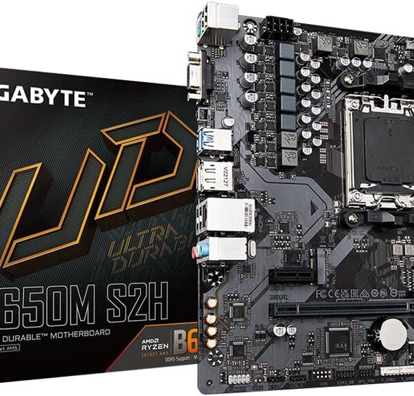 Gigabyte B650M S2H Motherboard (AM5/2xDDR5/HDMI/DP/VGA/USB 3.2/M.2)