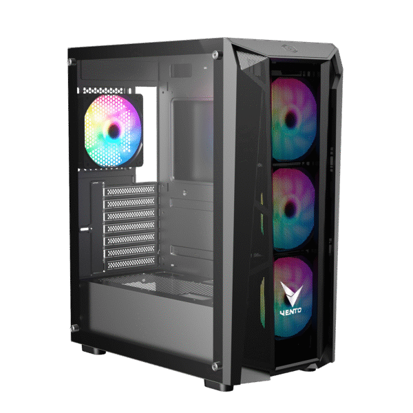 Vento VG15FE RGB Gaming Mid Tower Case + FSP Hyper K Pro 80 Plus White Power Supply 650W