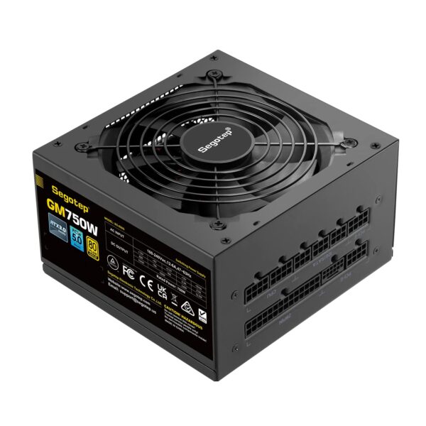 Segotep 750W Fully-Modular Gaming Power Supply 80 Plus Gold Certified PSU with Silent 140mm Fan