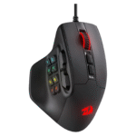 Redragon M811 Aatrox MMO Gaming Mouse, 15 Programmable Buttons Wired RGB Mouse w/Ergonomic Natural Grip Build, 10 Side Macro Keys, Software Supports DIY Keybinds & Backlit