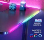 ⁦MIUZ RGB LED Gaming Desk ميز العاب زاوية⁩ - الصورة ⁦4⁩